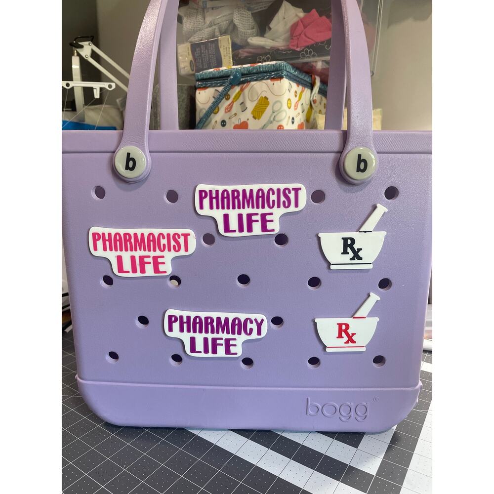 Lot of 5 Slightly Imperfect Pharmacy Pharmacist Themed Bogg Bag Charms